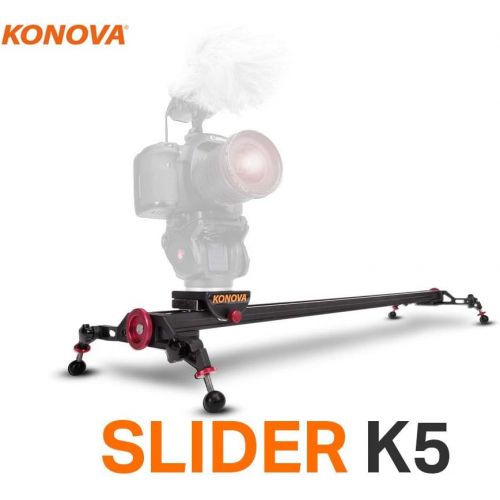  Konova Slider K5 150 (59.1 inch) Track Aluminum Solid Rail Roller Bearing for Smooth Slide for Camera, Mobile Phone, DSLR, Payloads up to 55bs (25kg) with Bag