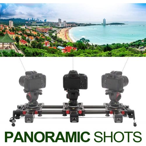  [아마존베스트]KONOVA Motorized Slider P1 Series Carbon Slider Dolly with S2 for Parallax Panorama Shot Live Motion and Timelapse Supports Camera, Gopro, Mobile Phone, DSLR, Mirrorless with Bag (