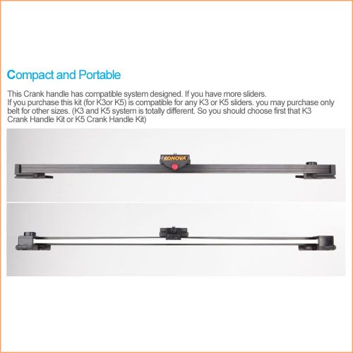  KONOVA Konova Crank Handle Kit for K5-120kchk-5120 (47.2 Inch) Can Be Attached on Camera Slider Dolly