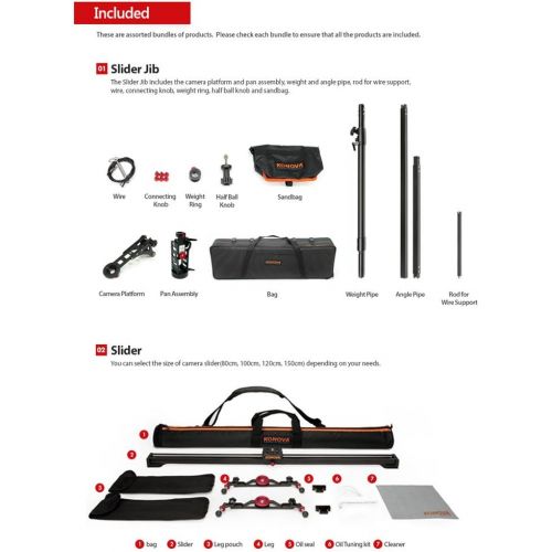  KONOVA Konova Slider Jib Bundle A J1 K7 120A 47.2 Inch (Include K7 120cm Slider)