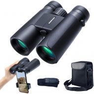 [아마존베스트]KONPCOIU 12x42 Roof Prism Binoculars for Adults, Portable and Waterproof Compact Binoculars with Low Light Night Vision,BAK4 Prism FMC Lens HD Clear View for Bird Watching, Hunting, Travel,