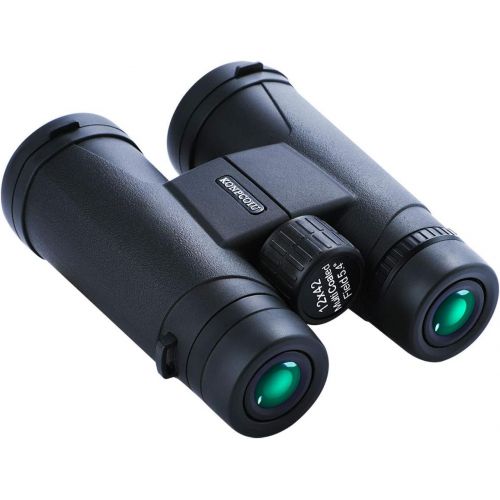  [아마존베스트]KONPCOIU 12x42 Roof Prism Binoculars for Adults, Portable and Waterproof Compact Binoculars with Low Light Night Vision,BAK4 Prism FMC Lens HD Clear View for Bird Watching, Hunting, Travel,