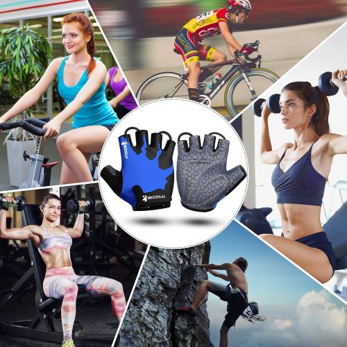  [아마존 핫딜]  [아마존핫딜]KONVINIT Fahrradhandschuhe Fingerlos Gummi Gepolstert Frauen & Herren Gym MTB Atmungsaktiv Rutschfestes Draussen Sport Gloves by