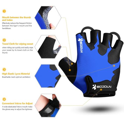  [아마존 핫딜]  [아마존핫딜]KONVINIT Fahrradhandschuhe Fingerlos Gummi Gepolstert Frauen & Herren Gym MTB Atmungsaktiv Rutschfestes Draussen Sport Gloves by