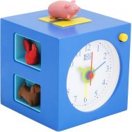 KOOKOO KidsAlarm White, Alarm Clock for Children Including 5 Farm Animals and Their Wake-up Calls, Natural Field Recordings, MDF Wood Cabinet;