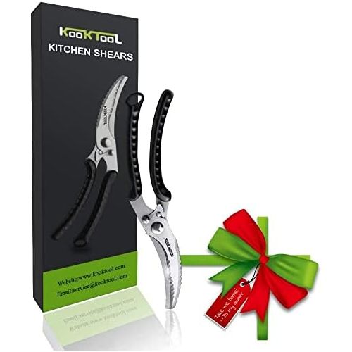  [아마존베스트]Kitchen Shears, KOOKTOOL Kitchen Scissors Heavy Duty Cooking Scissors, Dishwasher Safe Meat Scissors, Kitchen Shears for Chicken, Bone, Poultry, Vegetable, Fish