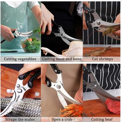  [아마존베스트]Kitchen Shears, KOOKTOOL Kitchen Scissors Heavy Duty Cooking Scissors, Dishwasher Safe Meat Scissors, Kitchen Shears for Chicken, Bone, Poultry, Vegetable, Fish