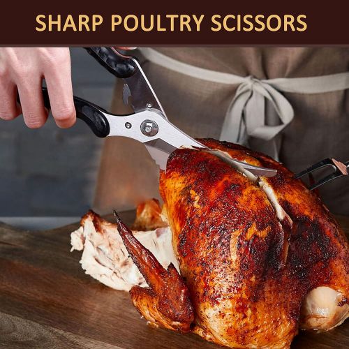  [아마존베스트]Kitchen Shears, KOOKTOOL Kitchen Scissors Heavy Duty Cooking Scissors, Dishwasher Safe Meat Scissors, Kitchen Shears for Chicken, Bone, Poultry, Vegetable, Fish