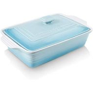 [아마존베스트]KOOV Ceramic Casserole Dish with Lid, Covered Rectangular Casserole Dish Set, Lasagna Pans with Lid for Cooking, Baking dish With Lid for Dinner, 9 x 13 Inches, Gradient Series (Gr