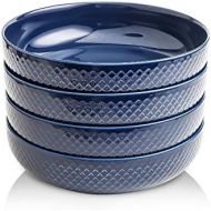 [아마존베스트]KOOV Ceramic Bowl, 46 OZ Pasta Bowls, Salad Bowl Set, Large Bowl For Eating, Dinner Bowls, Stackable Serving Bowls Set of 4 (Aegean)