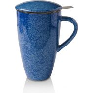 [아마존베스트]KOOV Porcelain Tea Cup with Infuser Basket and Lid, Teaware with Filter, 18 OZ (Marble)