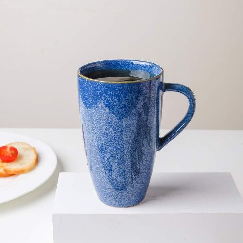  [아마존베스트]KOOV Porcelain Tea Cup with Infuser Basket and Lid, Teaware with Filter, 18 OZ (Marble)