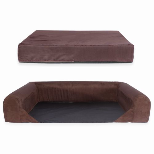  KOPEKS Deluxe Orthopedic Memory Foam Sofa Lounge Dog Bed - JUMBO XL - Brown