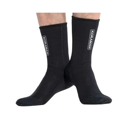  KORAMAN Neoprene Fin Socks 3mm Wetsuits Booties for Scuba Free Diving Snorkeling Water Activities-Protection Thermal
