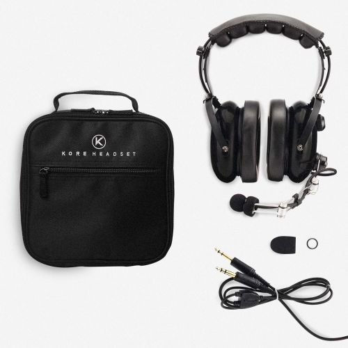  [아마존베스트]-Service-Informationen KORE AVIATION P1 PNR Mono Pilot Aviation Headset with MP3 Support Bundle with Carry Bag (Pack of 2)