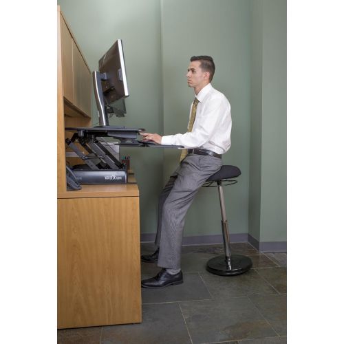  KORE DESIGN Kore Designs Office Chair: Wobble Chair - Standing Desk Chair, Active Sitting, Adjustable Stool for Office - Adjusts from 21-32, Leather-Like Standing Desk