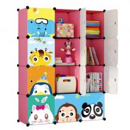 KOUSI Toy Organizer Toy Storage Portable Toy Organizers for Kids Children Toy Organizers and Storage Multifuncation Cube Storage Shelf Cabinet Bookcase Bookshelf, Capacious & Study