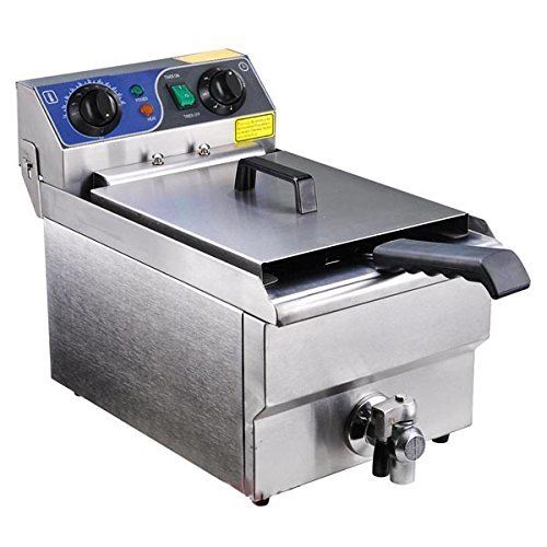  KOVAL INC. 10L Commercial Stainless Steel Electric Deep Fryer w Drain