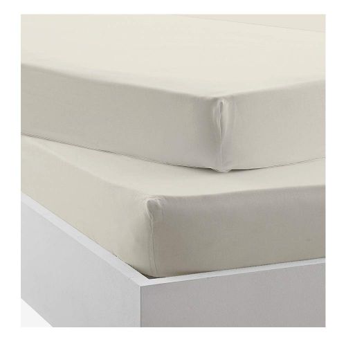  KP Linen Crib Fitted Sheets - Fitted Crib Sheet - for Baby Girl & Boy as Toddler, 100% Cotton Mattress Covers for Bed Fitted and Stretchy, NO Struggle to Get on The Mattress- White and Dark