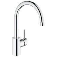 KPF Grohe 32665001 Concetto Single-Handle Pull-Down High Arc Kitchen Faucet, 1.75 GPM, Starlight Chrome