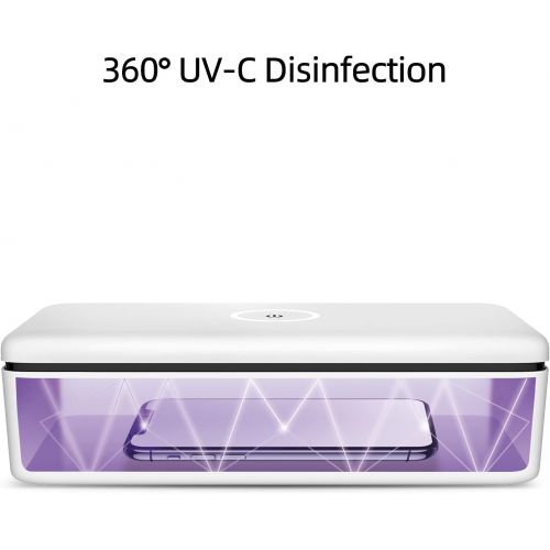  KPP UV Light Sanitizer, Phone Sanitizer UV Box UV Sterilizer Box for Smartphone Clinically Proven Kills Germs Viruses & Bacteria UV-C Light Disinfector 2021 New Gift for Family Men