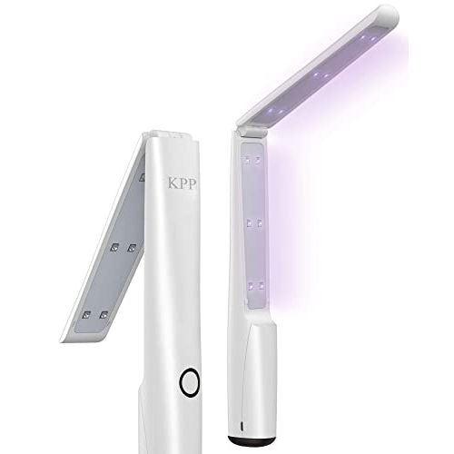  UV Light Sanitizer Wand, Portable UVC Light Disinfector UV Wand for Smartphone Home Travel Package Belongins Clinically Proven Disinfector Chargable KPP (white1)