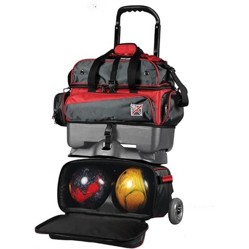  KR Strikeforce Konvoy Four Ball Roller Bowling Bag - Deluxe Bag Holds 4-Balls, Shoes and Room for all the Accessories You Need!