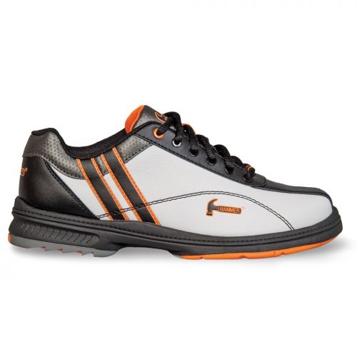  KR Strikeforce Womens Hammer Vixen Left Handed Bowling Shoes, WhiteBlackOrange, Size 7