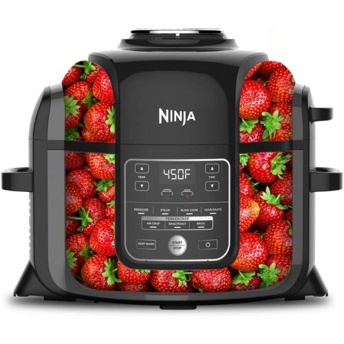  KRAFTD Wrap for Ninja Foodi 6.5 Quart QT Accessories Cover Sticker Wraps fit Ninja Foodi 6.5 Quart QT Mdl: OP302 107 Strawberries Strawberry