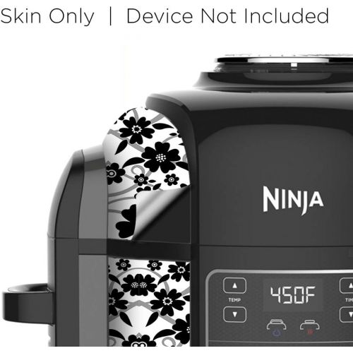  KRAFTD Wrap for Ninja Foodi 6.5 Quart QT Accessories Cover Sticker Wraps fit Ninja Foodi 6.5 Quart QT Mdl: OP302 107 Black White Floral Pattern