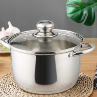 KRAMPAN 4-Quart Stockpot,Stainless Steel Soup Pasta Pot, Double Heatproof Handles, Non Toxic & Healthy, Easy Clean & Dishwasher Safe.