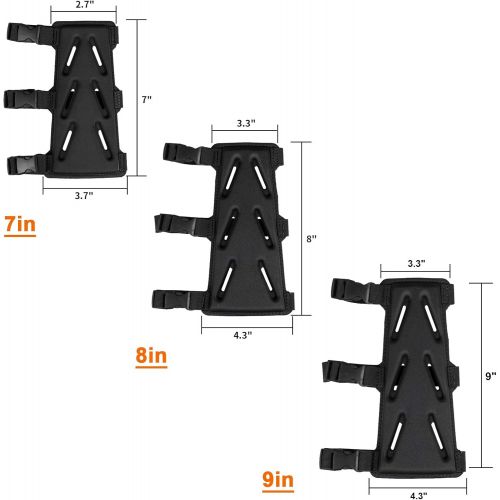  KRATARC Archery Arm Guard Adjustable Protective 3-Strap Accessory Lightweight Hunting Target Shooting Adult Unisex