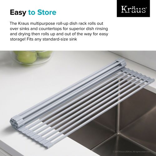  KRAUS Multipurpose Over Sink Roll-Up Dish Drying Rack by Kraus