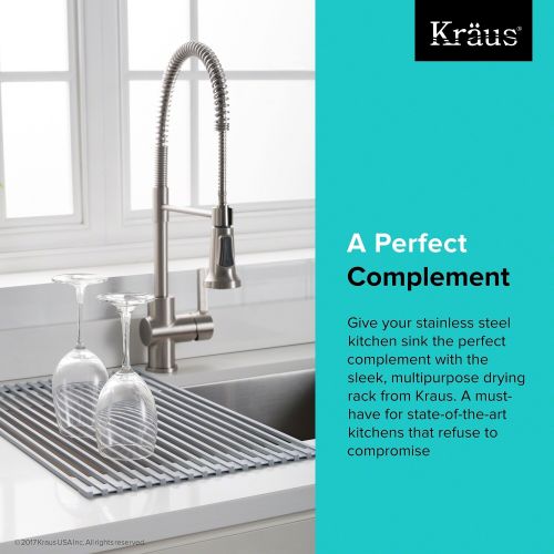  KRAUS Multipurpose Over Sink Roll-Up Dish Drying Rack by Kraus