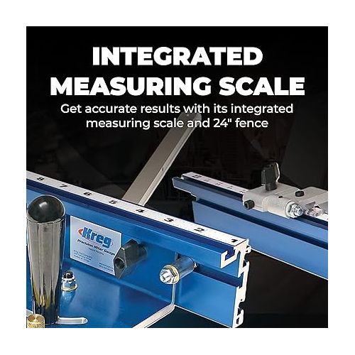  Kreg KMS7102 Table Saw Precision Miter Gauge System - Factory Calibrated - With Miter Gauge Fence & Bar - Miter Gauge for Table Saw