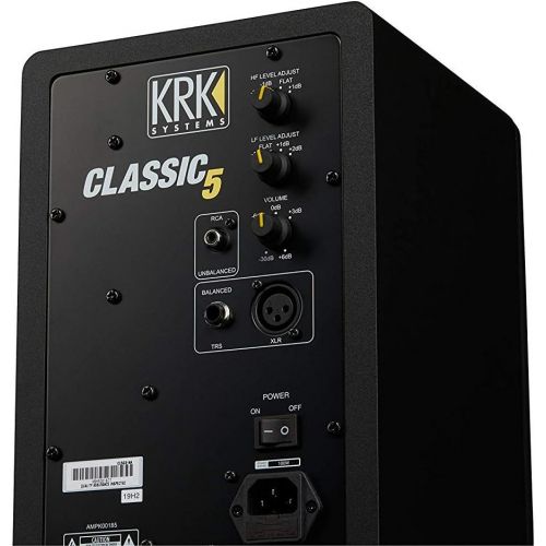  [아마존베스트]KRK Classic 5 Professional Bi-Amp 5 Powered Studio Monitor (2 Speakers) Pair of XLR Cable + Gravity Phone Holder M