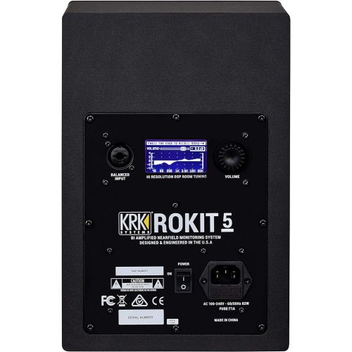  [아마존베스트]KRK ROKIT 5 G4 5 2-Way Active Studio Monitor (Pair, Black)