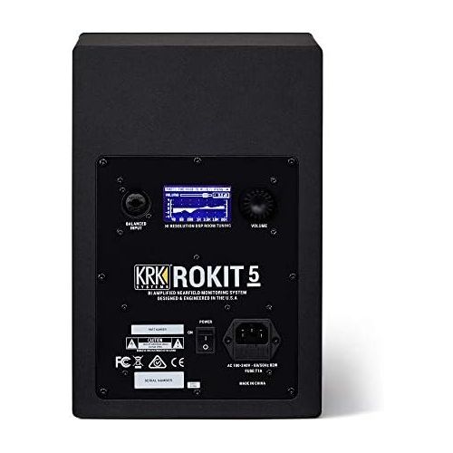  [아마존베스트]KRK ROKIT RP5 G4 Studio Monitor ISO Stand Set (Active Studio Monitor Pair, 2-Way, Bi-Amp, 5.25 Inch, 55 Watts with Pair of Absorber Plates) Black