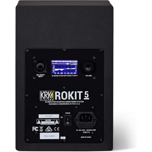  [아마존베스트]KRK ROKIT RP5 G4 Studio Monitor ISO Stand Set (Active Studio Monitor Pair, 2-Way, Bi-Amp, 5.25 Inch, 55 Watts with Pair of Absorber Plates) Black