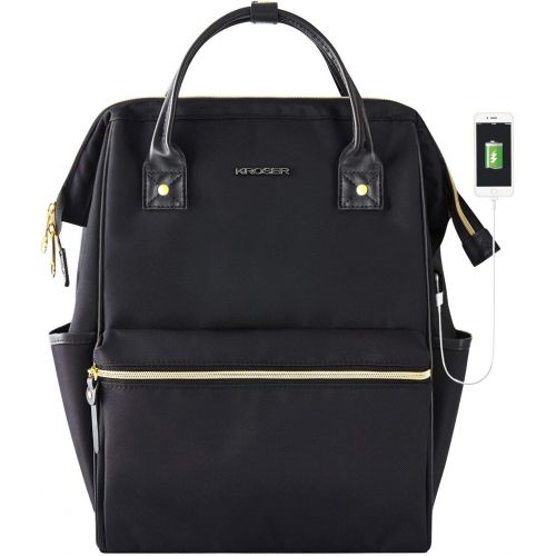  [아마존 핫딜]  [아마존핫딜]KROSER Laptop Backpack 15.6 Inch Stylish School Computer Backpack Casual Daypack Laptop Bag Water Repellent Nylon Business Bag Tablet with USB Port for Travel/Business/College/Wome