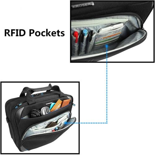  [아마존 핫딜] [아마존핫딜]KROSER Laptop Bag 15.6 Inch Laptop Briefcase Laptop Messenger Bag Water Repellent Computer Case Laptop Shoulder Bag Durable Tablet Sleeve with RFID Pockets for Business/College/Wom
