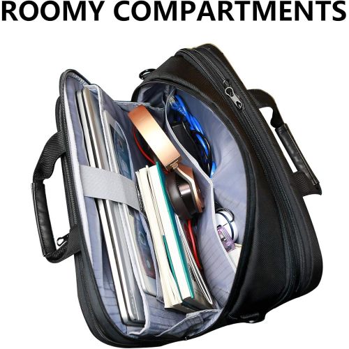  [아마존 핫딜] [아마존핫딜]KROSER 18.5 Laptop Bag XXL Laptop Briefcase Fits Up to 18 Inch Laptop Water-Repellent Gaming Computer Bag Shoulder Bag Expandable Capacity for Travel/Business/School/Men-Black