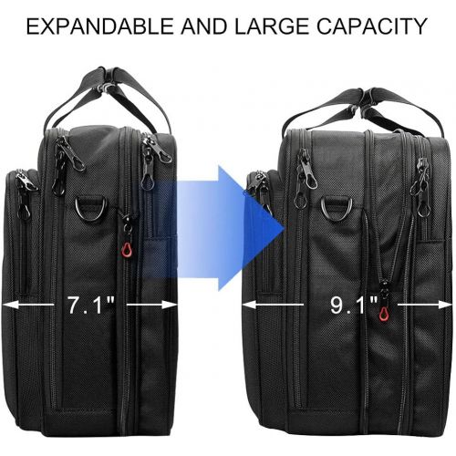  [아마존 핫딜] [아마존핫딜]KROSER 18.5 Laptop Bag XXL Laptop Briefcase Fits Up to 18 Inch Laptop Water-Repellent Gaming Computer Bag Shoulder Bag Expandable Capacity for Travel/Business/School/Men-Black