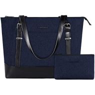 [아마존 핫딜] KROSER Laptop Tote Bag 15.6 Inch Large Shoulder Bag Lightweight Water-Repellent Women Stylish Handbag for Work/Business/School/College/Travel-Dark Blue