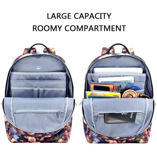  [아마존 핫딜] KROSER Laptop Backpack 15.6 Inch Stylish Travel Backpack Computer Backpack with USB Charging Port Water-Repellent College School Casual Daypack Business Work Bag for Women/Girls (R