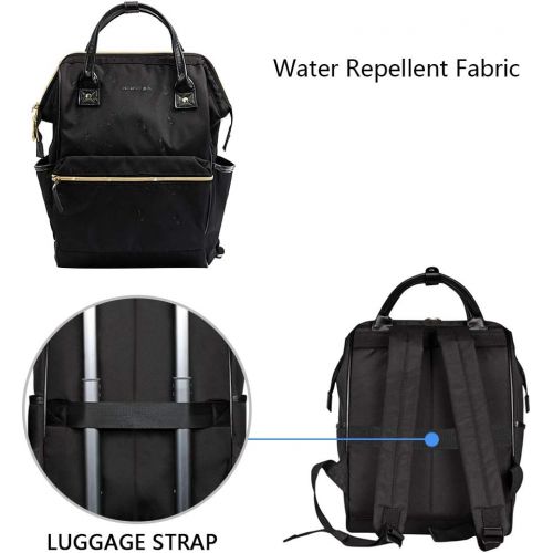  [아마존베스트]KROSER Laptop Backpack 15.6 Inch Stylish School Computer Backpack Doctor Bag Water Repellent College Casual Daypack with USB Port Travel Business Work Bag for Men/Women-Black