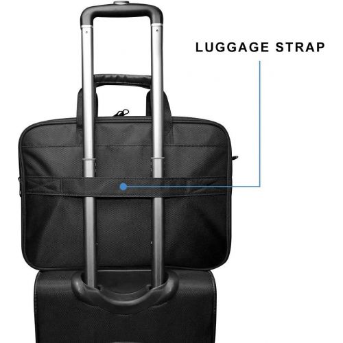  [아마존베스트]KROSER 17.1 Laptop Bag For 17 Laptop Briefcase Water-Repellent Expandable Computer Bag Business Messenger Bag Shoulder Bag for School/Travel/Women/Men-Black