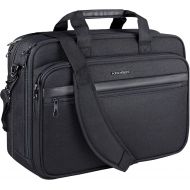 [아마존베스트]KROSER 18 Laptop Bag Premium Laptop Briefcase Fits Up to 17.3 Inch Laptop Expandable Water-Repellent Shoulder Messenger Bag Computer Bag for Travel/Business/School/Men/Women-Black