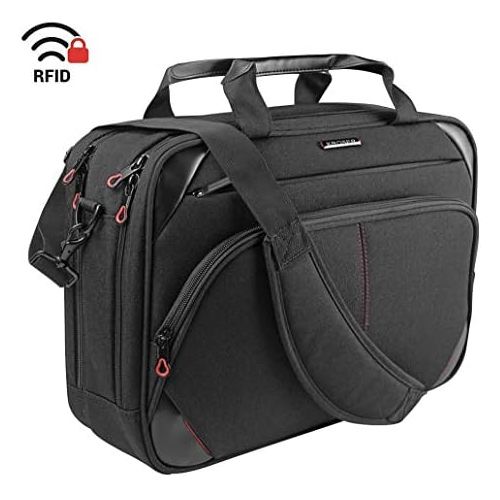  [아마존베스트]KROSER Laptop Bag 15.6 Inch Laptop Briefcase Laptop Messenger Bag Water Repellent Computer Case Laptop Shoulder Bag Durable Tablet Sleeve with RFID Pockets for Business/College/Wom