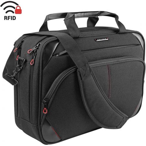  [아마존베스트]KROSER Laptop Bag 15.6 Inch Laptop Briefcase Laptop Messenger Bag Water Repellent Computer Case Laptop Shoulder Bag Durable Tablet Sleeve with RFID Pockets for Business/College/Wom
